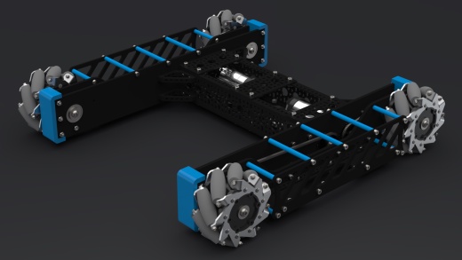 Mecanum四驱麦克纳姆轮车底盘3D图纸 STP格式缩略图